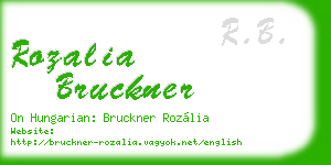 rozalia bruckner business card
