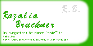 rozalia bruckner business card